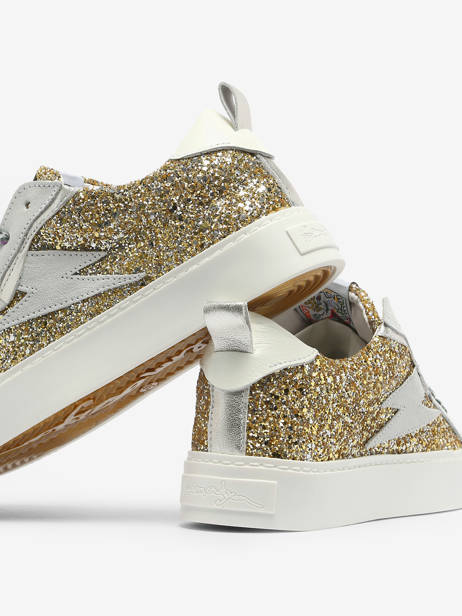 Sneakers Viken Uit Leder Semerdjian Goud women VIKE9586 ander zicht 4
