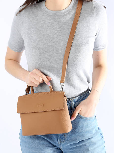 Cross Body Tas Calie Leder Nathan baume Bruin nathan 19 ander zicht 1