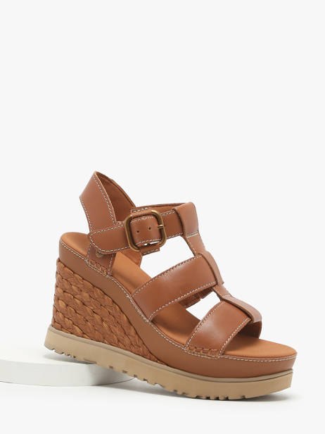 Sandalen Met Sleehak Uit Leder Ugg Bruin accessoires 1152667 ander zicht 1