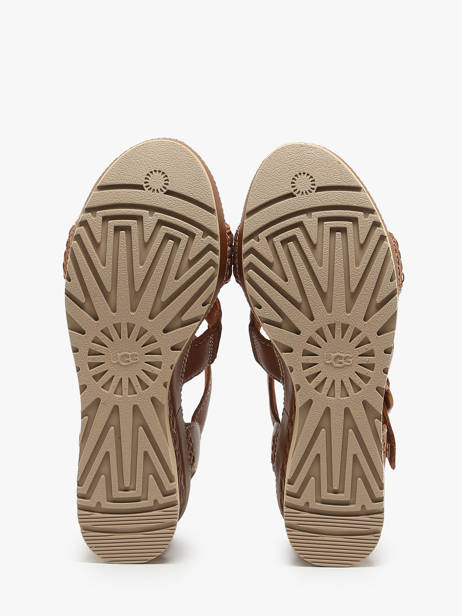 Sandalen Met Sleehak Uit Leder Ugg Bruin accessoires 1152667 ander zicht 4