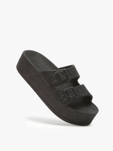 Slippers Caipirinha Glitter Cacatoes Zwart women CAIPIRIN ander zicht 1