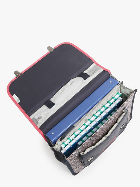 Boekentas RÃ©tro 2 Compartimenten Cameleon Veelkleurig retro CA35 ander zicht 3