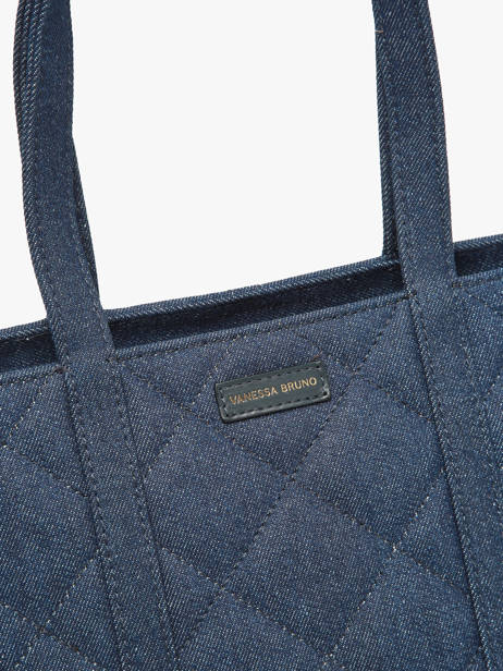 Handtas Cabas Katoen Vanessa bruno Blauw cabas 4V40378 ander zicht 2