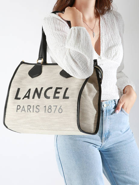 Schoudertas Cabas D'été Met Rits Lancel Zwart cabas d'ete A13310 ander zicht 1