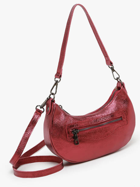 Schoudertas Nine Leder Milano Rood nine NI24061 ander zicht 2