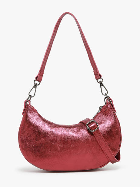 Schoudertas Nine Leder Milano Rood nine NI24061 ander zicht 4