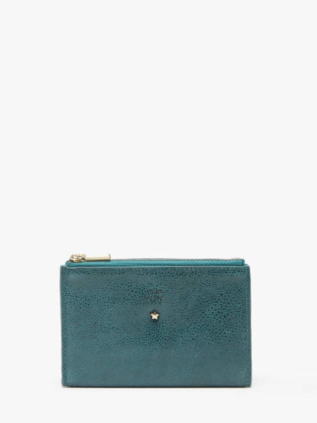 Portefeuille Leder Mila louise Blauw vintage 3576BB