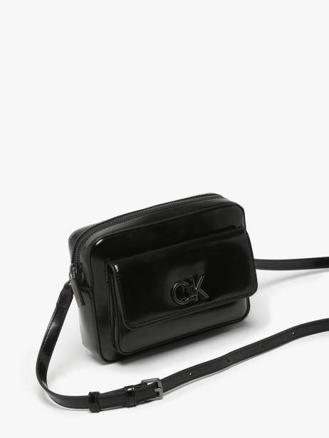 Cross Body Tas Re-lock Calvin klein jeans Zwart re-lock K612544 ander zicht 2
