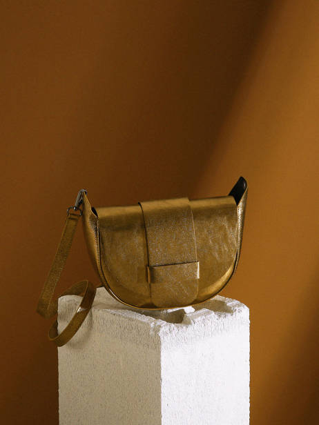 Cross Body Tas Nine Leder Milano Goud nine NI24065 ander zicht 5