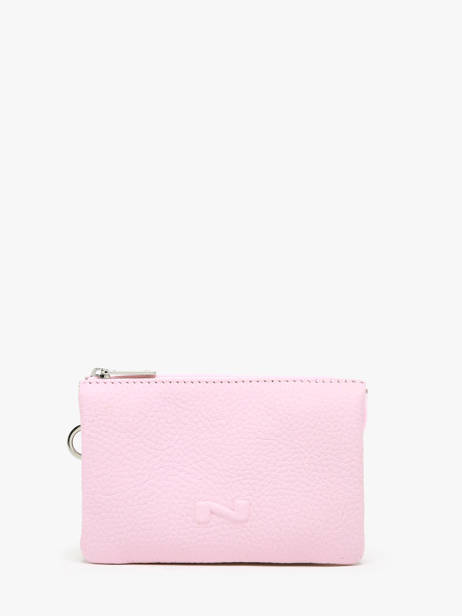 Etui 2 Compartimenten Leder Nathan baume Roze original n 283N