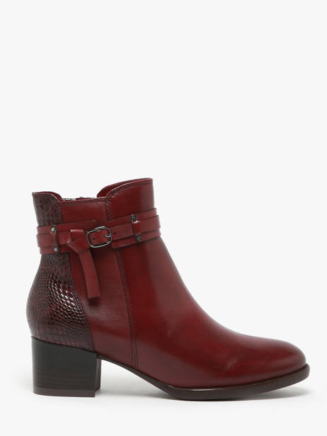 Enkellaarsjes Uit Leder Tamaris Rood accessoires 43
