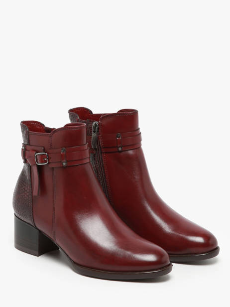 Enkellaarsjes Uit Leder Tamaris Rood accessoires 43 ander zicht 2