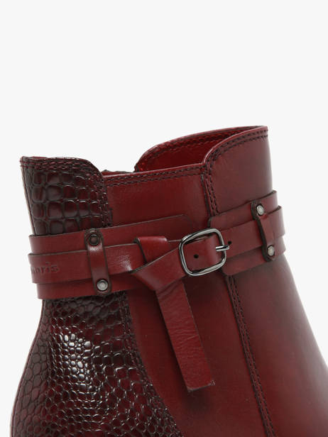 Enkellaarsjes Uit Leder Tamaris Rood accessoires 43 ander zicht 3