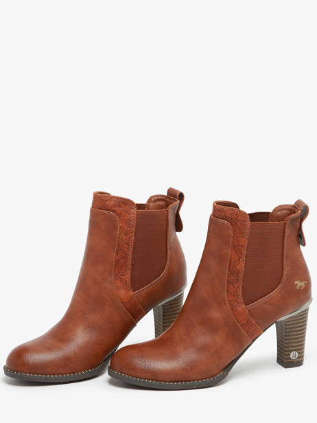 Enkellaarsjes Met Hak Mustang Bruin accessoires 1470503 ander zicht 2