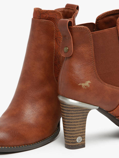 Enkellaarsjes Met Hak Mustang Bruin accessoires 1470503 ander zicht 3