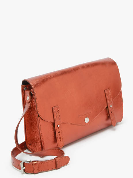Cross Body Tas L'indispensable Ginger Leder Paul marius Oranje ginger INDISGIN ander zicht 2