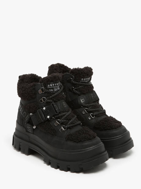 Sneakers Aspha Com Mid Warm Buffalo Zwart women 1622328 ander zicht 2