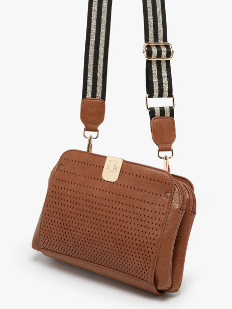 Cross Body Tas Ajoure Lulu castagnette Bruin ajoure WINSTON ander zicht 2