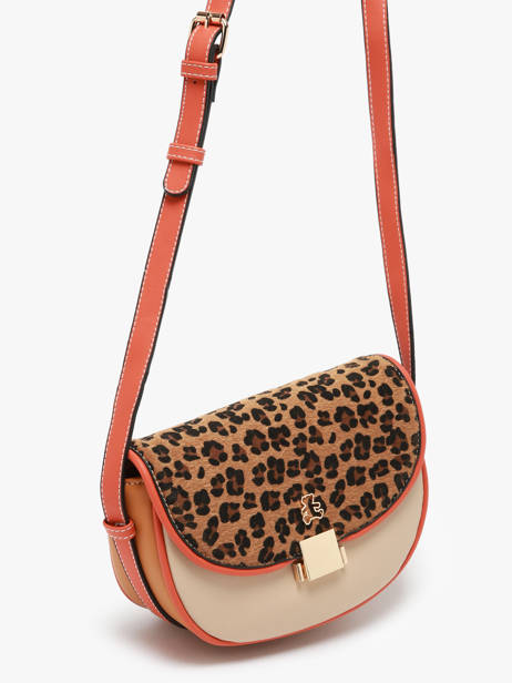 Cross Body Tas Leopard Lulu castagnette Bruin leopard TURENNE ander zicht 2