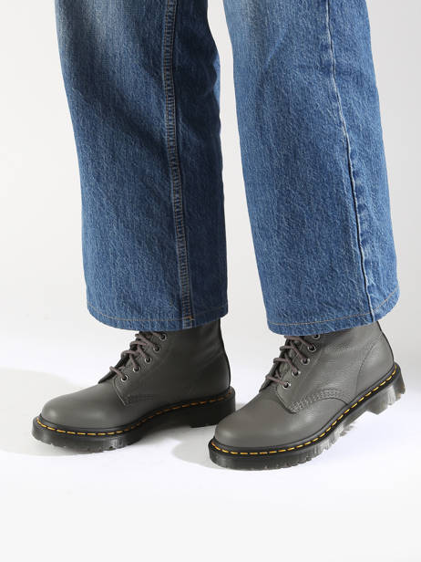 Enkellaarsjes 1460 Pascal Uit Leder Dr martens Grijs accessoires 31693029 ander zicht 1