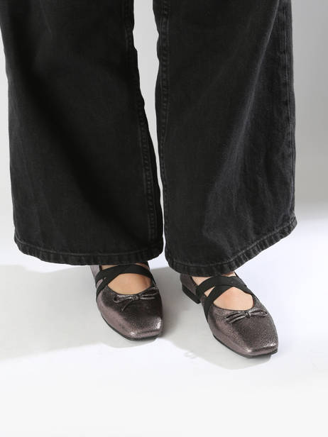 Ballerinas Met Riempjes Uit Leder We do Zilver women CO55342G ander zicht 1