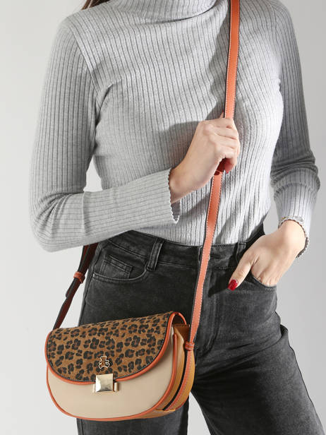 Cross Body Tas Leopard Lulu castagnette Bruin leopard TURENNE ander zicht 1