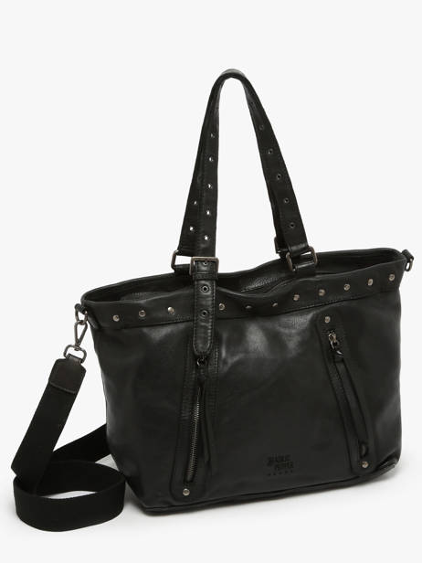 Cross Body Tas Barcelone Leder Basilic pepper Zwart barcelone BBAC01 ander zicht 2