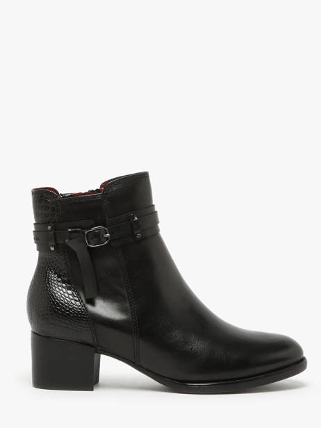 Enkellaarsjes Uit Leder Tamaris Zwart accessoires 43