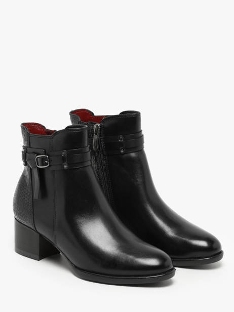 Enkellaarsjes Uit Leder Tamaris Zwart accessoires 43 ander zicht 2