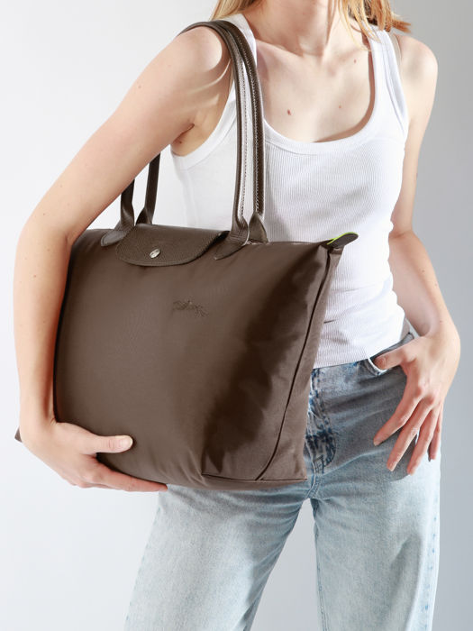 Longchamp Le pliage green Schoudertas Bruin