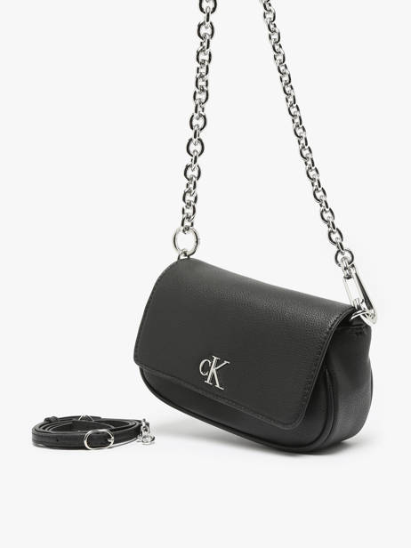 Cross Body Tas Minimal Mono Calvin klein jeans Zwart minimal mono K613049 ander zicht 2