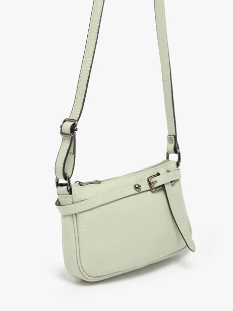 Cross Body Tas Caviar Leder Milano Groen caviar G1421N ander zicht 2