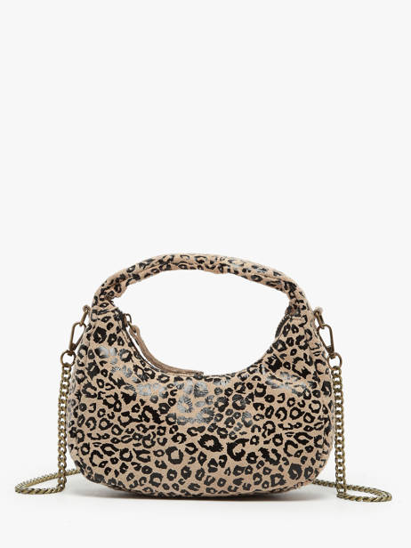 Cross Body Tas Velvet Leopardo Leder Milano Beige velvet leopardo VL24113