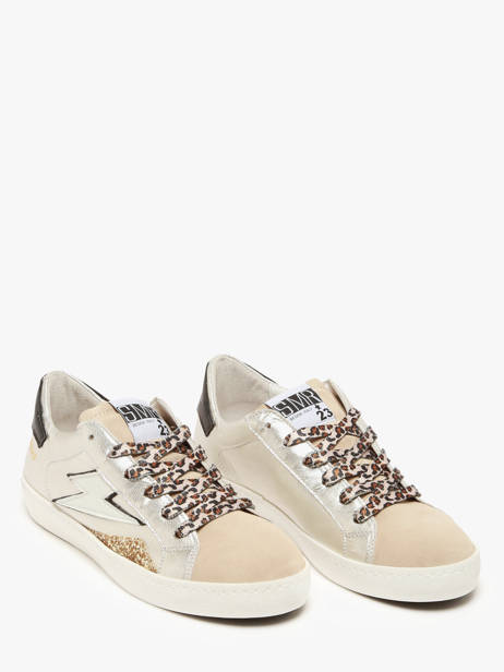 Sneakers Larry Uit Leder Semerdjian Zilver women LARRY514 ander zicht 2