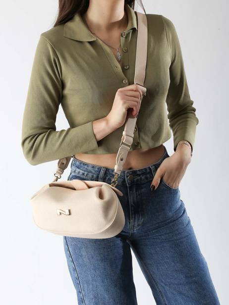 Cross Body Tas Nymphea Leder Nathan baume Roze nymphea 2 ander zicht 1