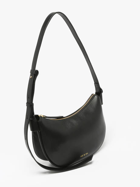 Cross Body Tas Vintage Leder Nat et nin Zwart vintage LUNE ander zicht 2