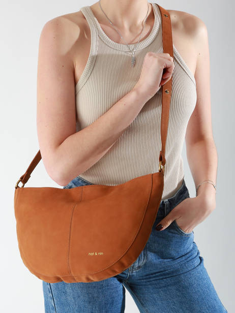 Cross Body Tas Vintage Leder Nat et nin Bruin vintage RODEO ander zicht 1