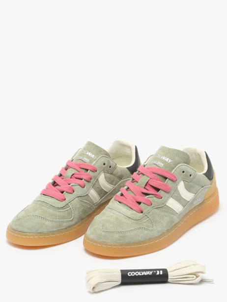 Sneakers Goal Uit Leder Coolway Groen women 7603146 ander zicht 2
