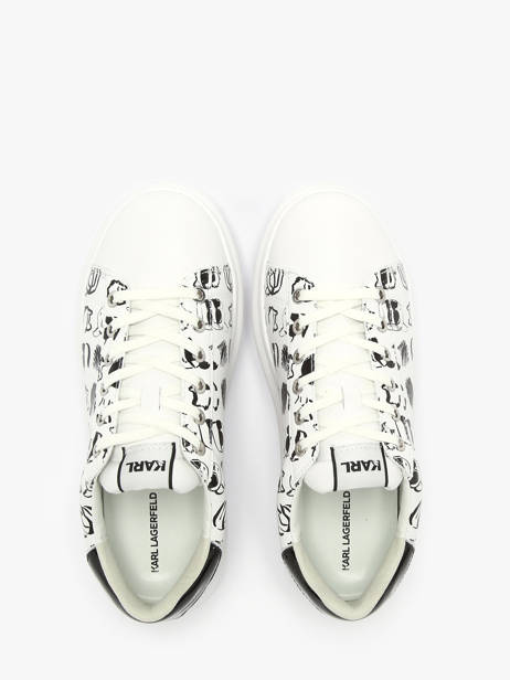 Sneakers Kapri Twin Nft Uit Leder Karl lagerfeld Wit women KL62512T ander zicht 4