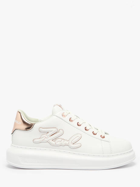 Sneakers Kapri Signiature Embossed Uit Leder Karl lagerfeld Wit women KL62511A