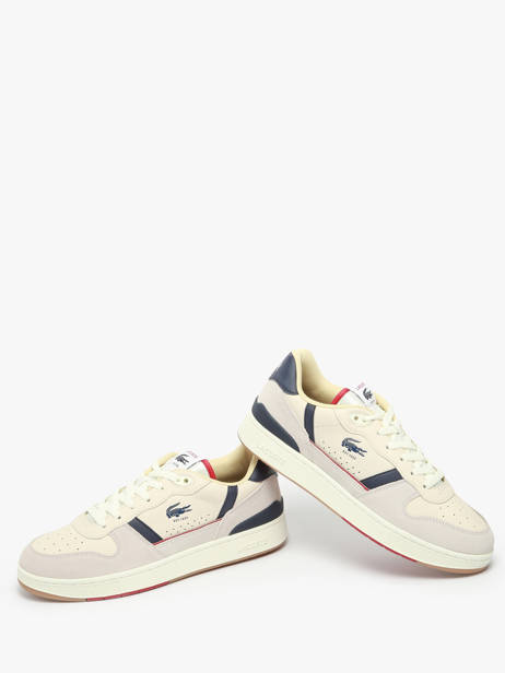 Sneakers T-clip Uit Leder Lacoste Beige men 8SMA0103 ander zicht 2