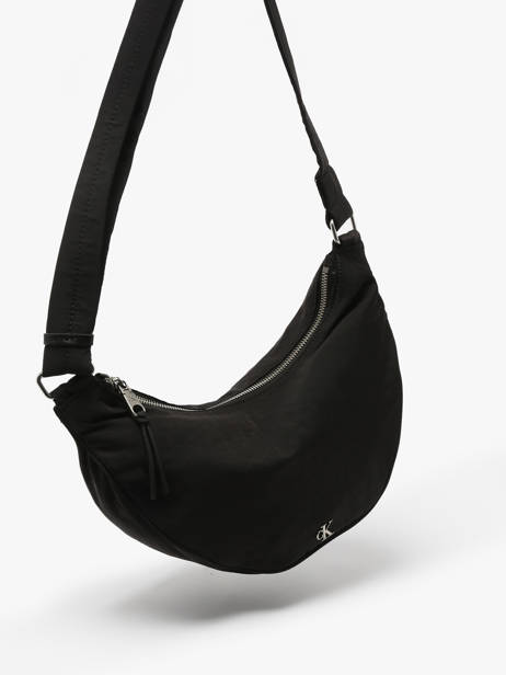 Cross Body Tas Luna Nylon Calvin klein jeans Zwart luna 4K3095G ander zicht 2
