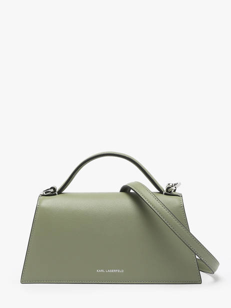 Cross Body Tas K Signature Leder Karl lagerfeld Groen k signature A1W30458 ander zicht 4