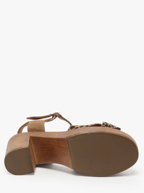 Sandalen Met Hak Musieges Uit Leder Coco abricot Bruin accessoires V3081J ander zicht 4