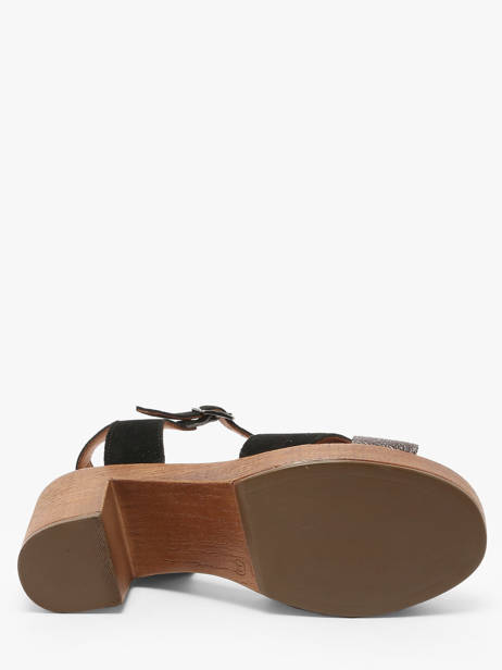 Sandalen Met Hak Musieges Uit Leder Coco abricot Zwart accessoires V3081P ander zicht 4
