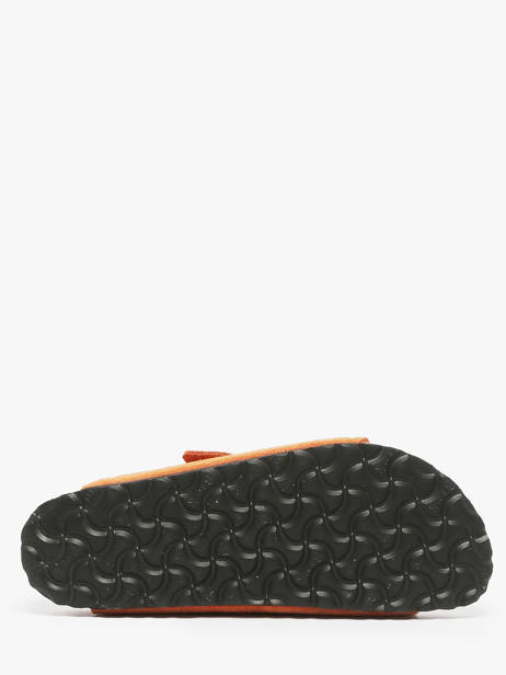 Slippers Uit Leder Birkenstock Oranje women 1029513 ander zicht 4
