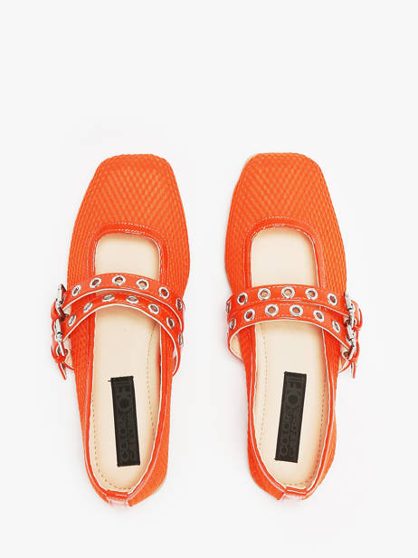 Ballerinas Colors of california Oranje accessoires CPATTY07 ander zicht 4