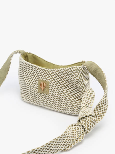 Cross Body Tas Estival Katoen Le voyage en panier Groen estival PM851 ander zicht 2