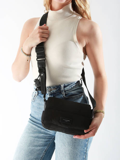 Cross Body Tas Plum David jones Zwart plum CM7476 ander zicht 1