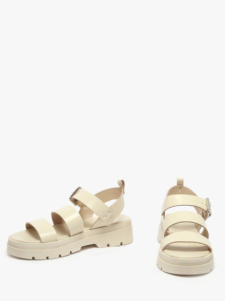 Sandalen Uit Leder Nuyou Beige women 37103 ander zicht 2